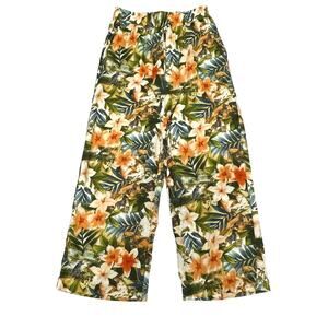 Panama Jack Wide-Leg Trousers, NWT, Size XS, Linen Blend, Tropical Resort Cruise